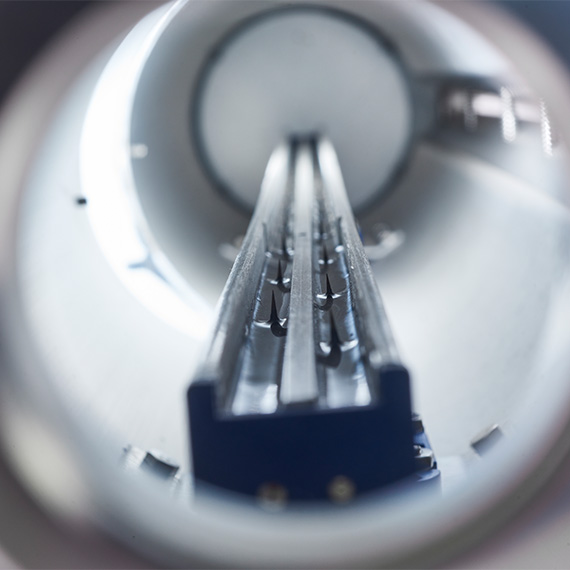 Interior view of advanced air knife system showing airflow nozzle design